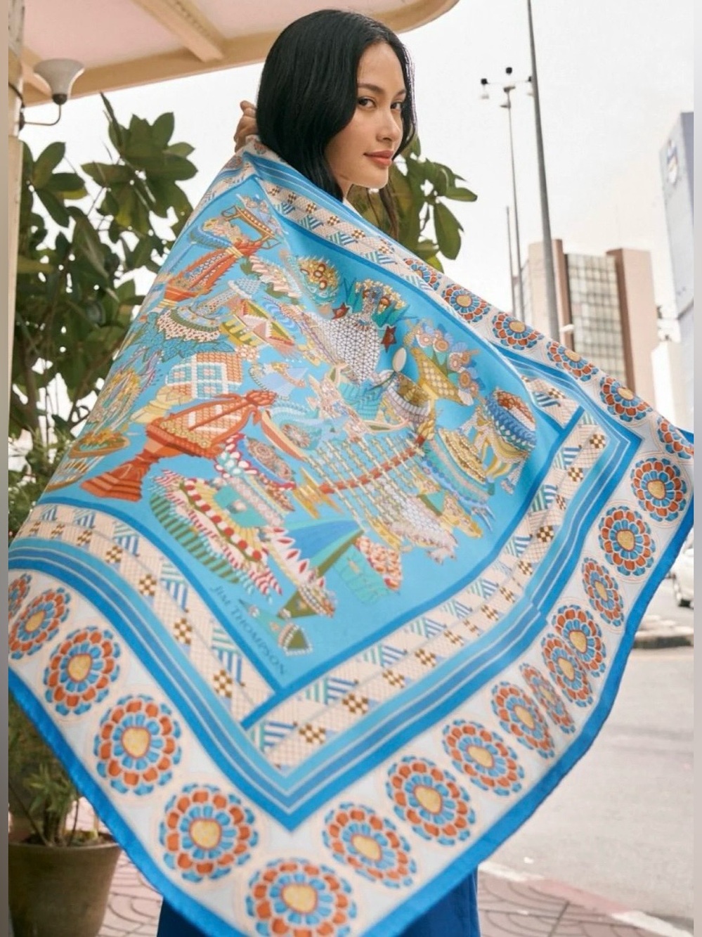 Jim Thompson “Baisri Su Kwon” Silk Scarf